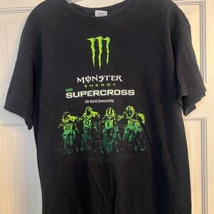 VINTAGE 2013‎ MONSTER ENERGY AMA SUPERCROSS WORLD CHAMPIONSHIP T-SHIRT SZ LARGE
